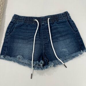 Kendall & Kylie Dark Blue Jean Shorts